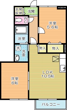 ラソレイユ 101号室 間取り