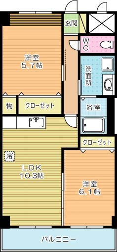 グレースガーデン  303号室 間取り
