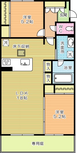 シャーメゾン優蒼の杜　壱番館  105号室 間取り