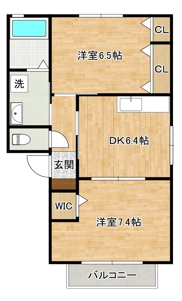 咲ら坂Ｈｉ！　Ⅰ棟    203号室 間取り