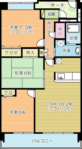ルピナス守恒  804号室 間取り