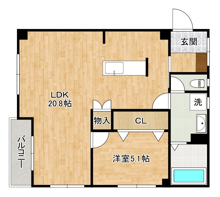 小西ビル 302号室 間取り