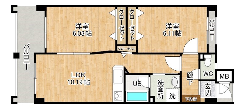 ピュアライフ砂津  503号室 間取り