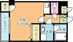 ピアーノＫＭ２１　 602号室 間取り
