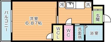 飛幡ブレイン  108号室 間取り