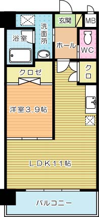 メゾンドソレイユ 405号室 間取り