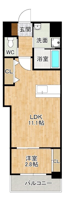 スマート到津の森 1403号室 間取り