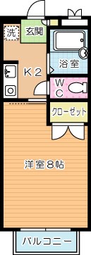 ミラノアパートメントコムラⅡ  203号室 間取り