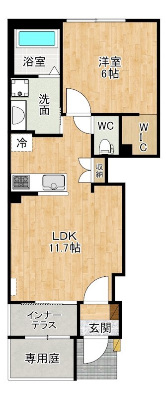 ソランジュ  106号室 間取り