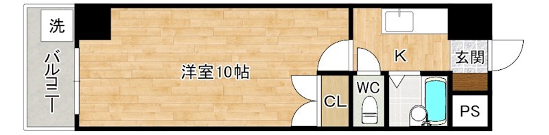 ウインズ三萩野 1105号室 間取り