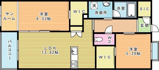 赤坂リプル 402号室 間取り