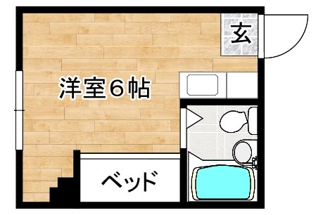 カネショウハイツ中島  202号室 間取り