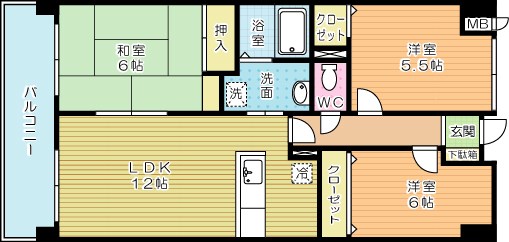 セントラルアベニュー 506号室 間取り