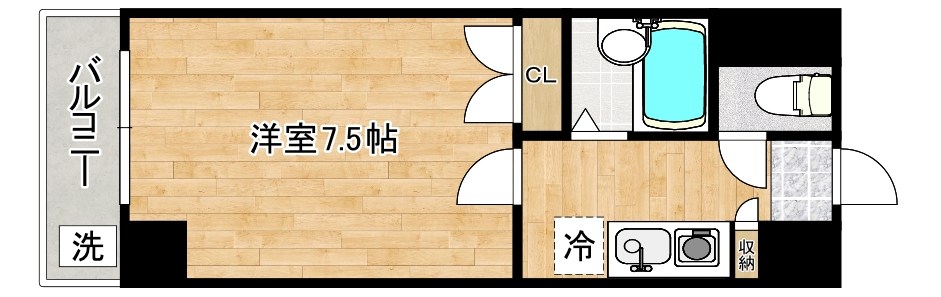 ロイヤルビップ 109号室 間取り