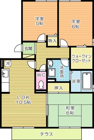 コンフォールⅡ番館 101号室 間取り