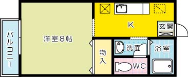 ビーライン中井口 101号室 間取り