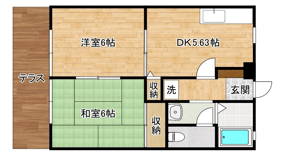 ビーライン中井口Ⅱ 101号室 間取り