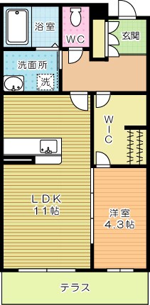 シャーメゾン優蒼の杜　壱番館 104号室 間取り