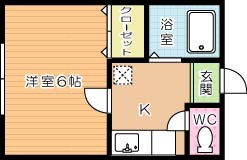 ＭＯＯＮ朝日ヶ丘Ａ 208号室 間取り