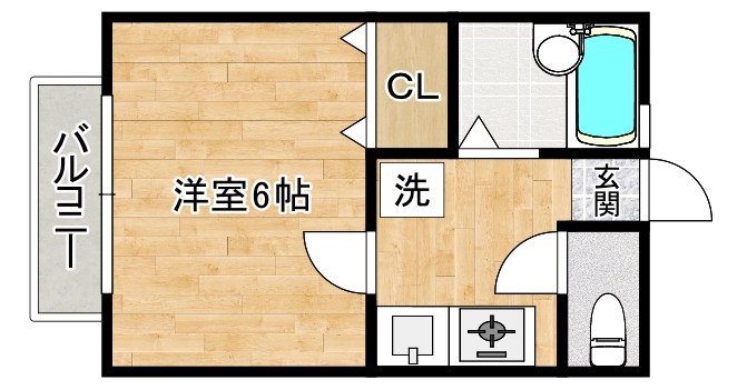 ＭＯＯＮ朝日ヶ丘Ａ 208号室 間取り