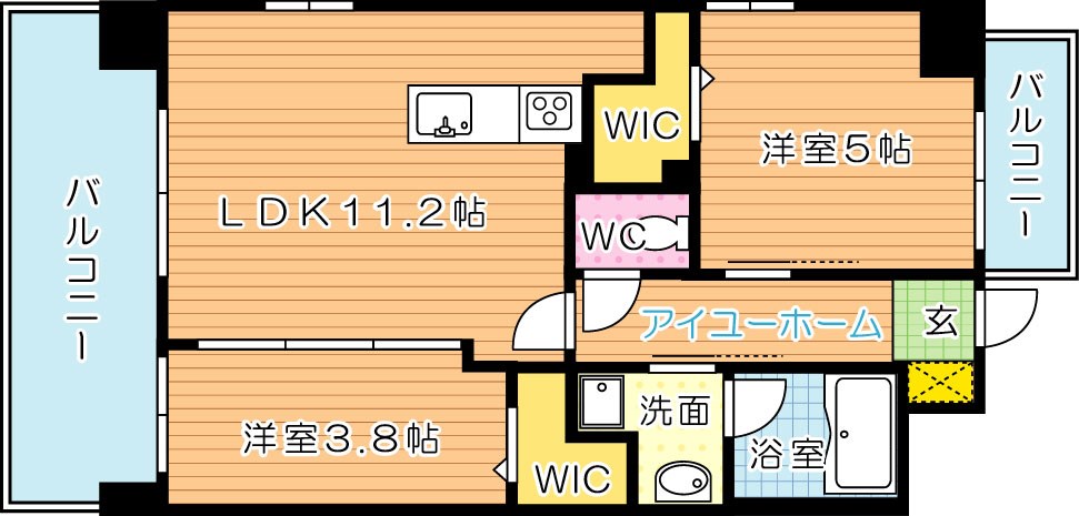 コンダクトレジデンスSANGAMORI 601号室 間取り