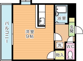 グランディール渡辺 302号室 間取り