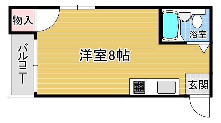 ルアーナ門司  301号室 間取り