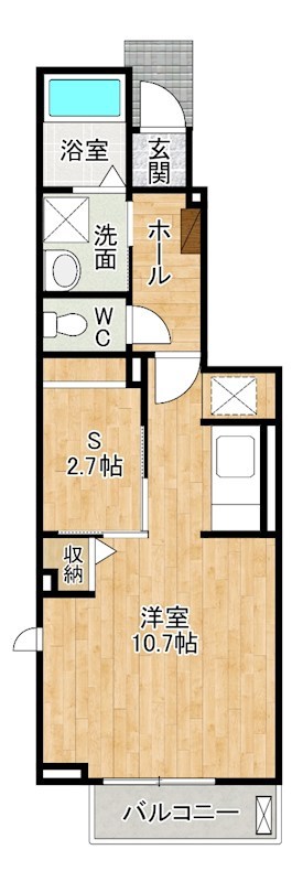Ｅｓｐｅｒａｎｚａ（エスペランサ） 106号室 間取り