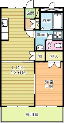 プロニティＢ棟  102号室 間取り