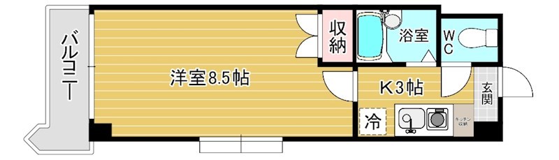 ロイヤルアネックス 1006号室 間取り