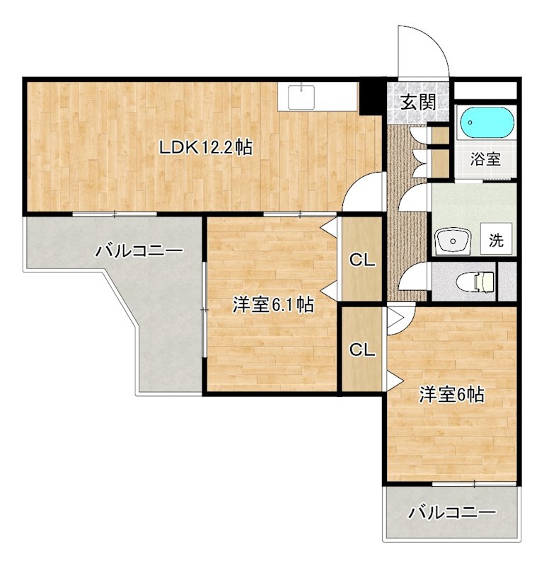 フェルト14 203号室 間取り