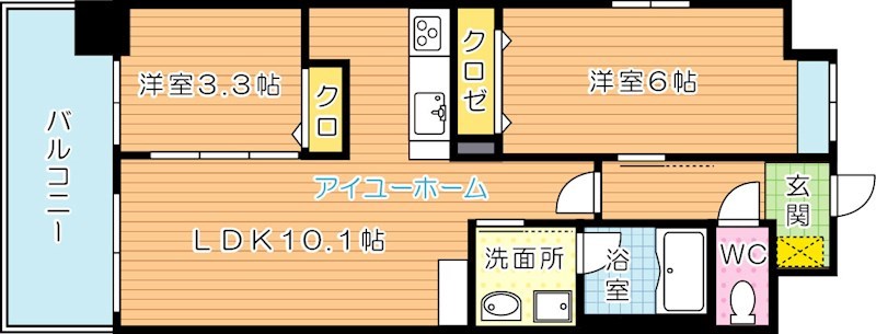 コンダクトレジデンスJINYAMA (コンダクトレジデンス陣山) 606号室 間取り