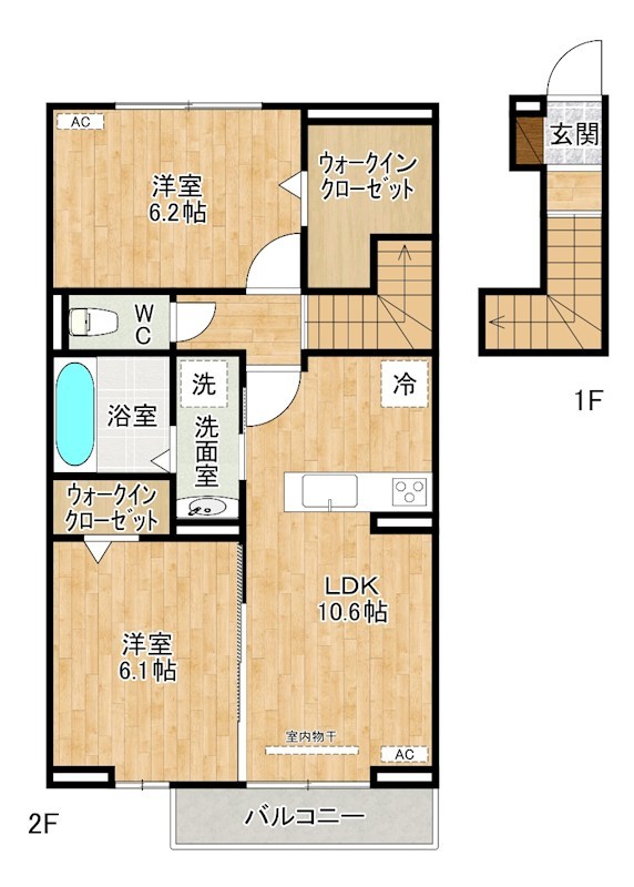 ファミールヴィラ　A棟 201号室 間取り