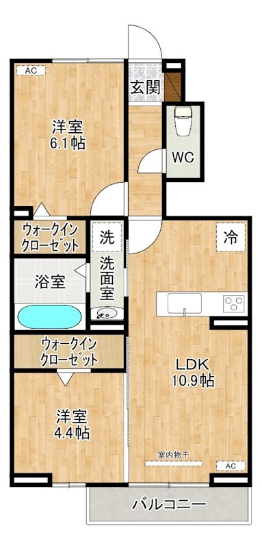 ファミールヴィラ　B棟    103号室 間取り