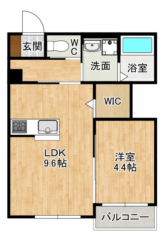 Ellina貴船Ⅲ（エリナ貴船）   203号室 間取り