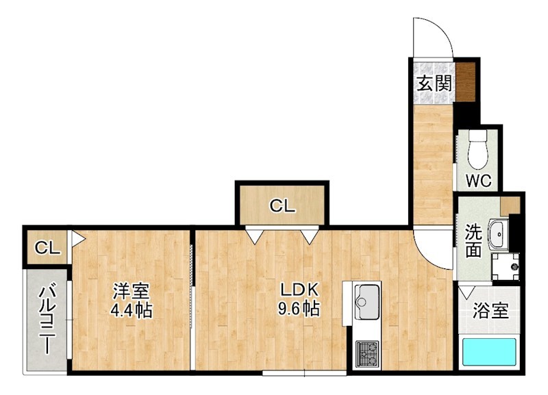 Ellina貴船Ⅲ（エリナ貴船） 302号室 間取り