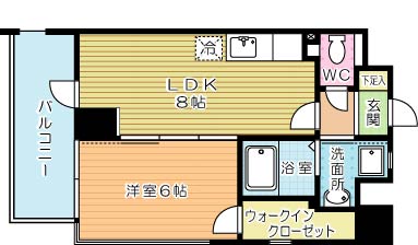 Ｆｅｌｔ１２７(フェルト127)  1108号室 間取り