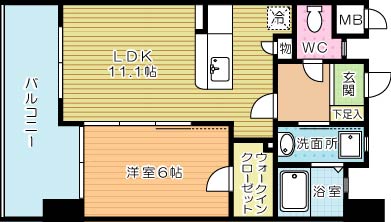 Ｆｅｌｔ１２７(フェルト127)  1310号室 間取り