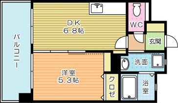 Ｆｅｌｔ１２７(フェルト127)  1103号室 間取り