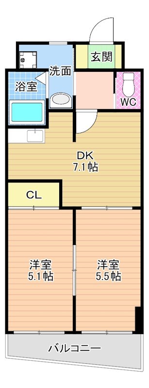 Ｓ－ＦＯＲＴ小倉 507号室 間取り