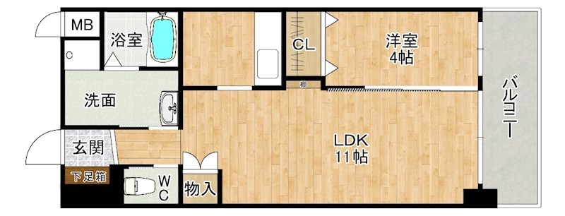 プリンス篠崎 602号室 間取り