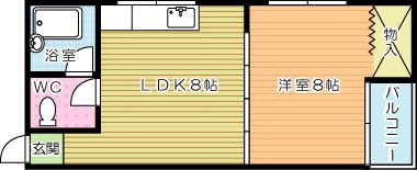 青葉ビル  402号室 間取り