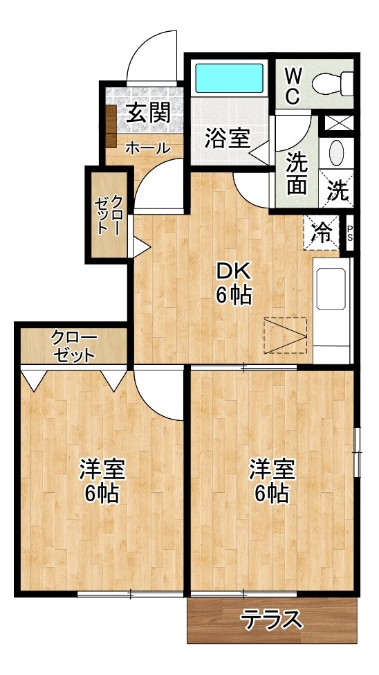 ダンケ吉志  101号室 間取り