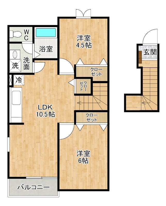 ダンケ吉志  203号室 間取り
