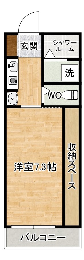＠SORACHI上富野（ソラチ上富野） 407号室 間取り