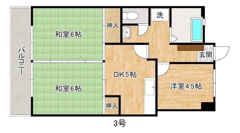 第８岡部ビル 403号室 間取り
