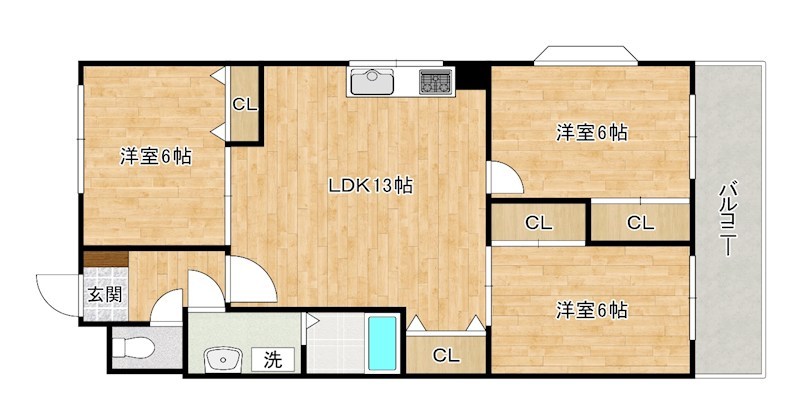 ブランメゾン企救丘 106号室 間取り
