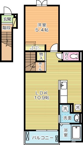 グレイスワン  203号室 間取り