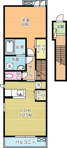 スプリング外園Ａ 203号室 間取り