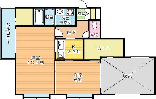 ラ・コルダ西小倉  201号室 間取り